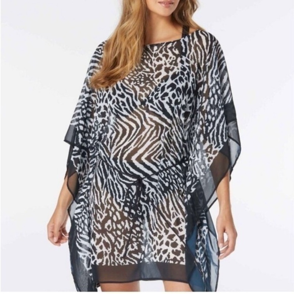🆕 Contours by Coco Reef Shapemaker Zebra Print Swim Cover. L/XL. NWT!💥💥